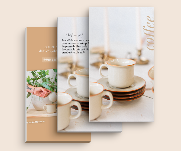Portfolio Audemus Studio - Création contenus Instagram Moka Brocante
