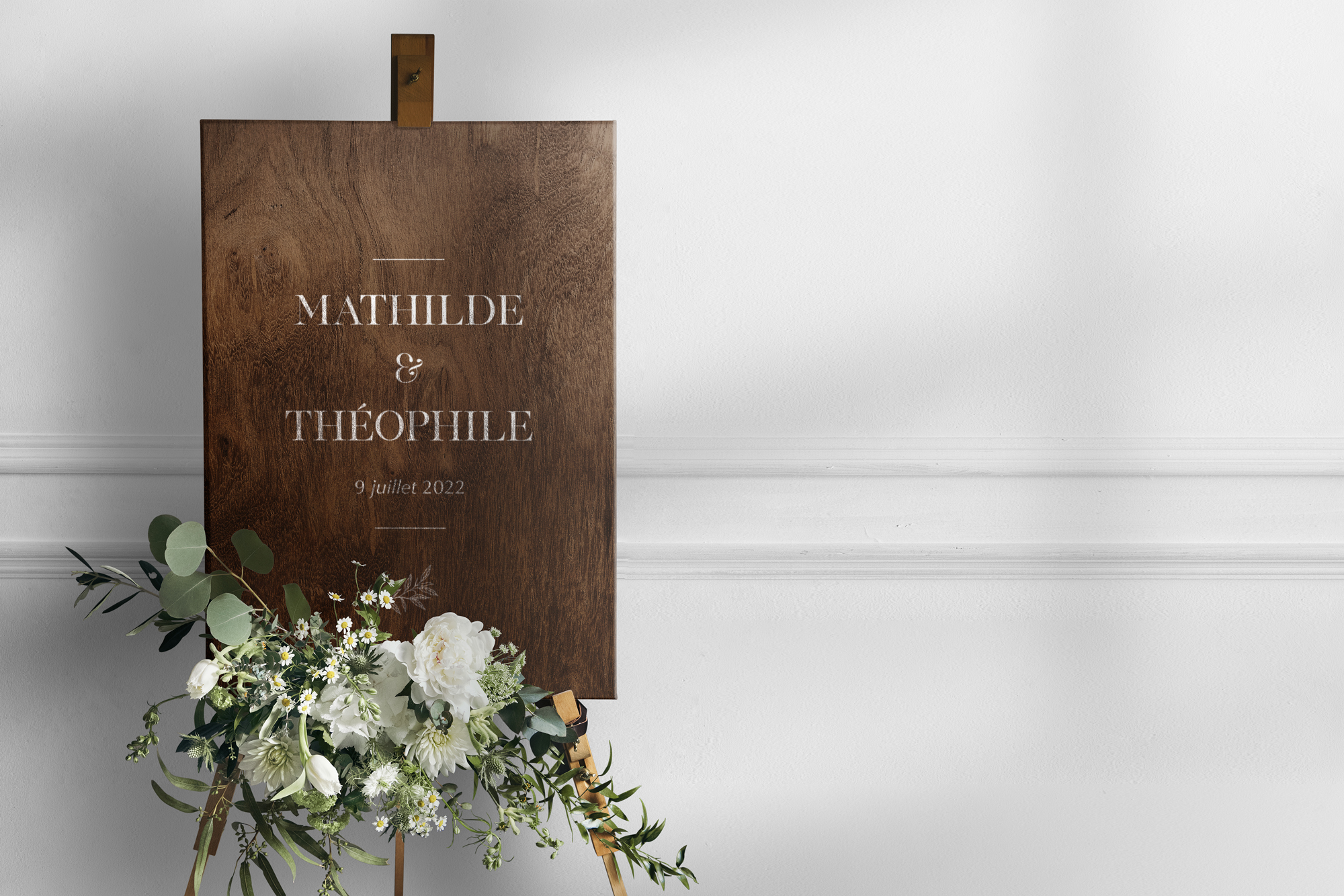 Portfolio Audemus Studio - Panneau de bienvenue mariage Angers