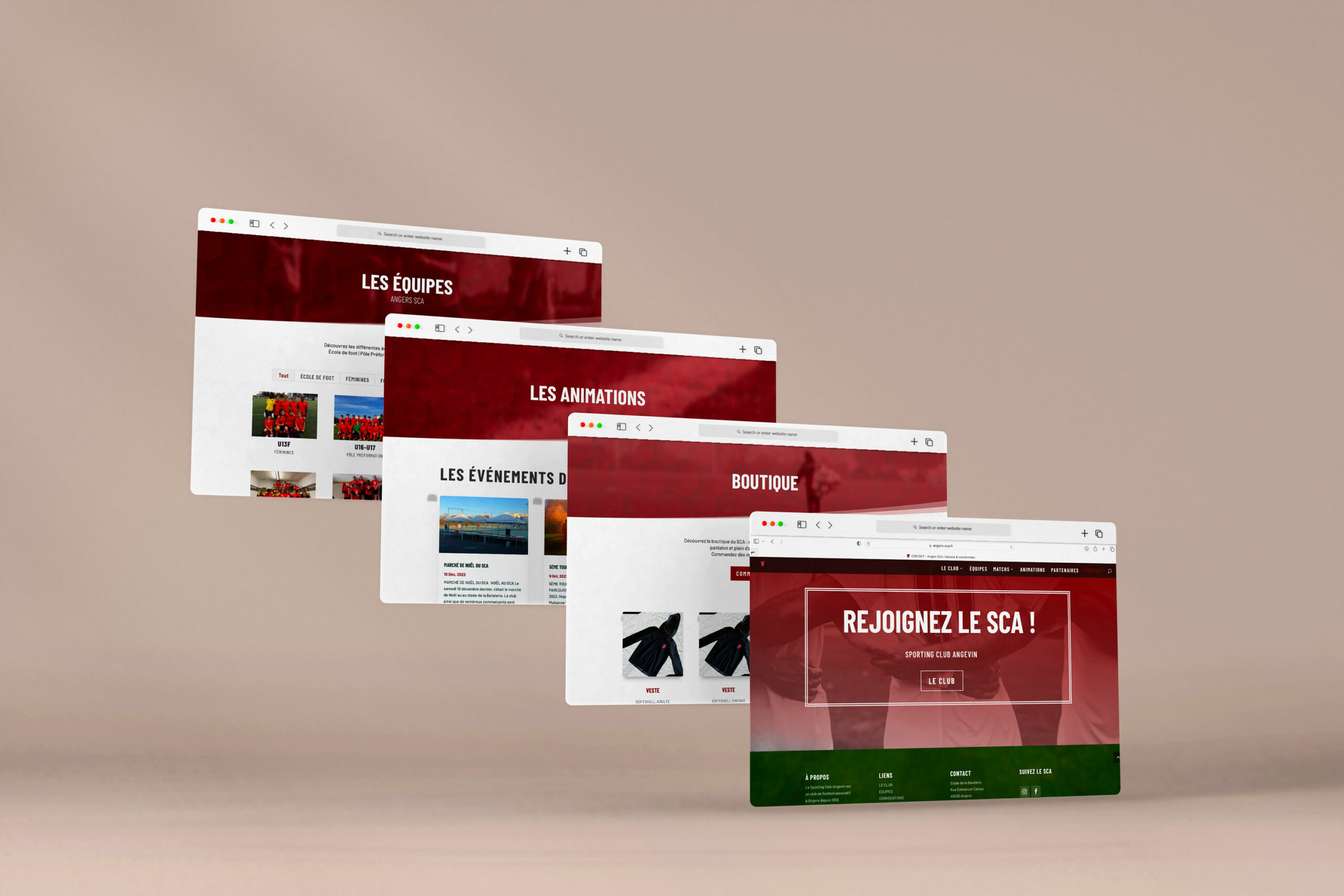 Refonte site web Club de football Angers - Audemus Studio