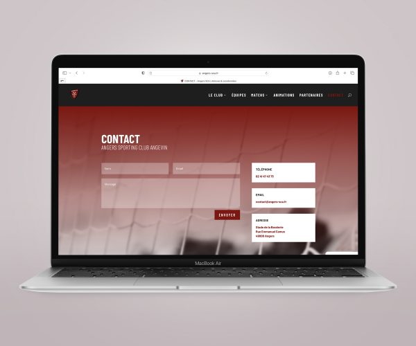 Webdesign Angers SCA football