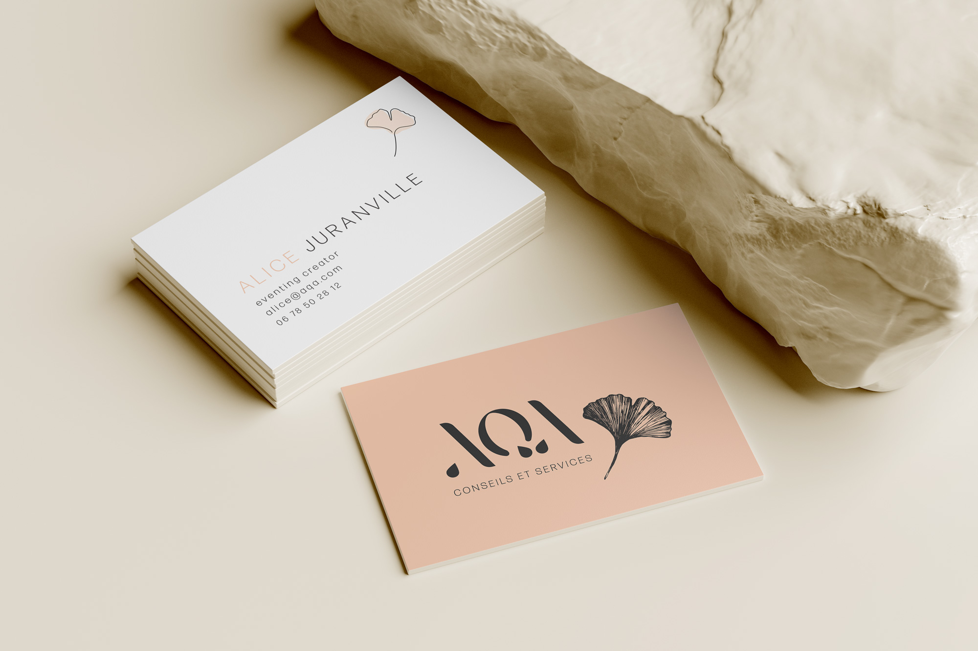 Carte de visite logo minimaliste - Audemus Studio Angers