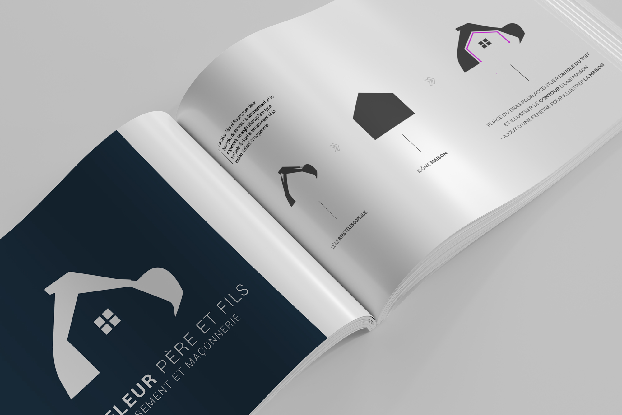 Process création graphique logo artisan