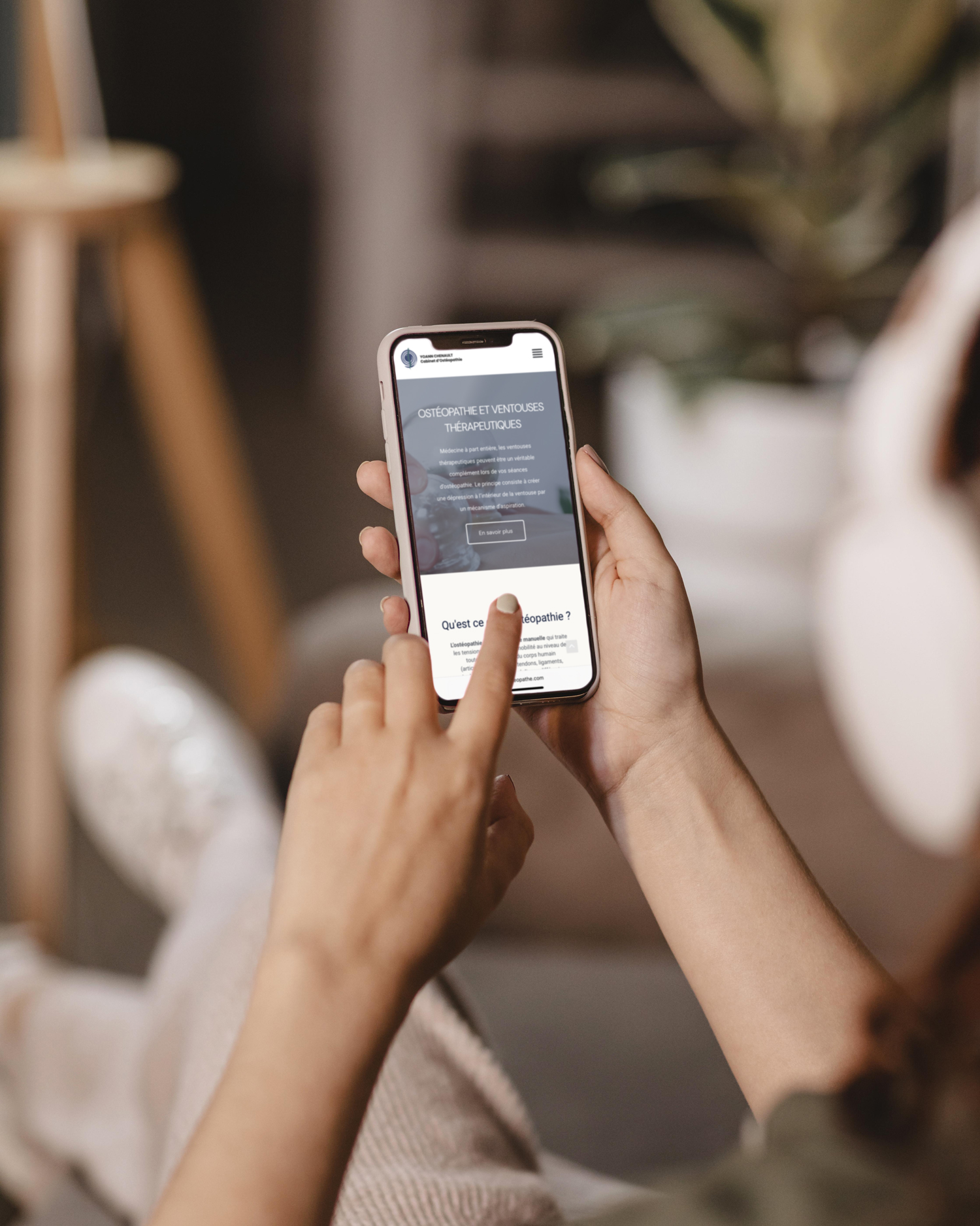Site internet Ostéopathe adapté sur mobile - responsive design Angers