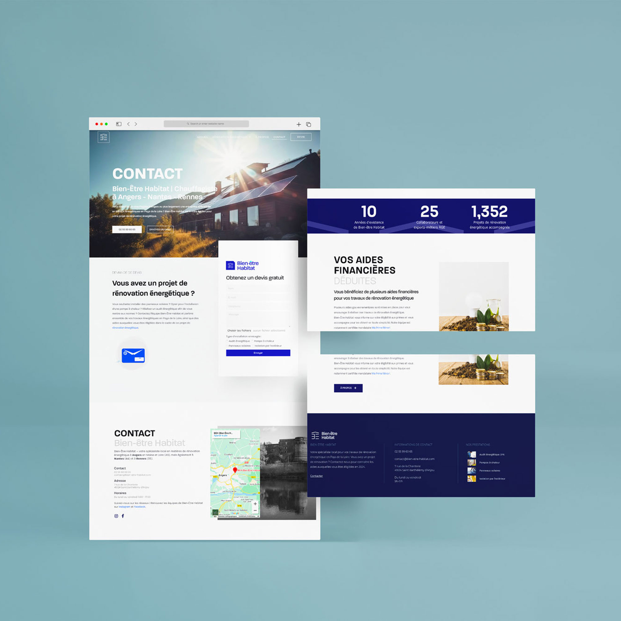 Création de site internet artisanat, rénovation énergétique angers