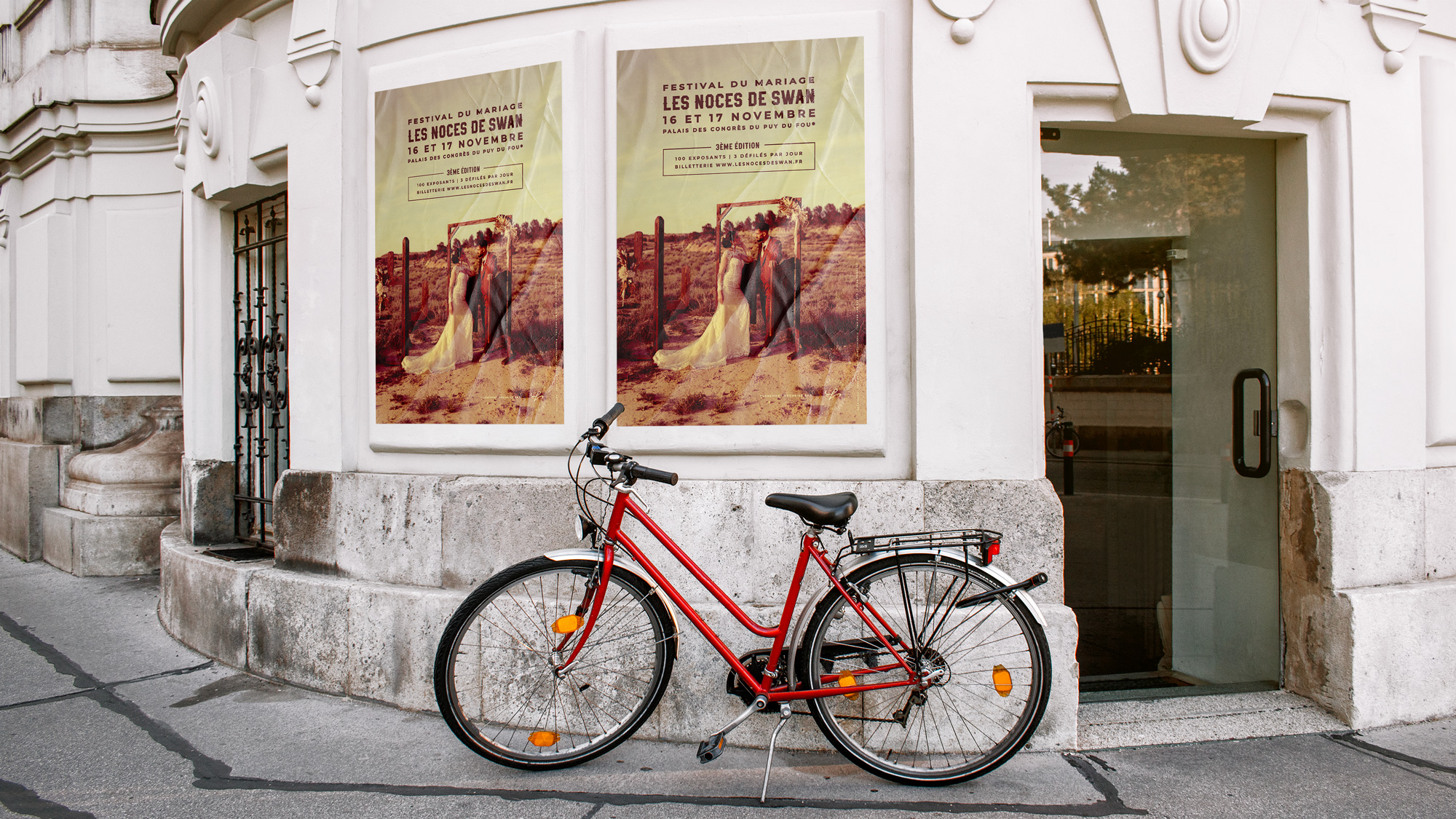 Campagne affichage publicitaire Festival du mariage Les Noces de Swan 2024