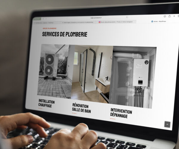 Création de site internet plombier Angers