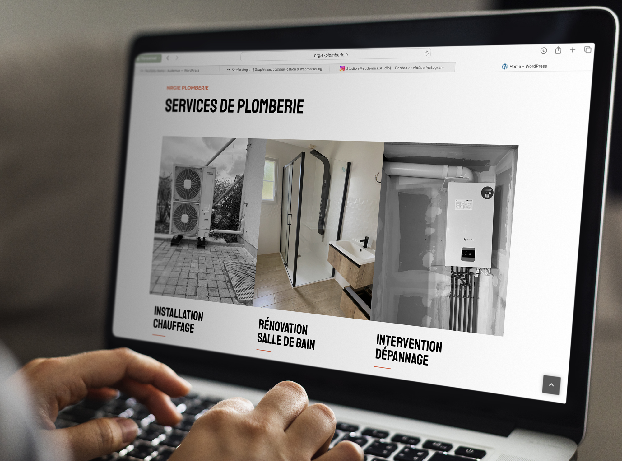 Création de site internet plombier Angers