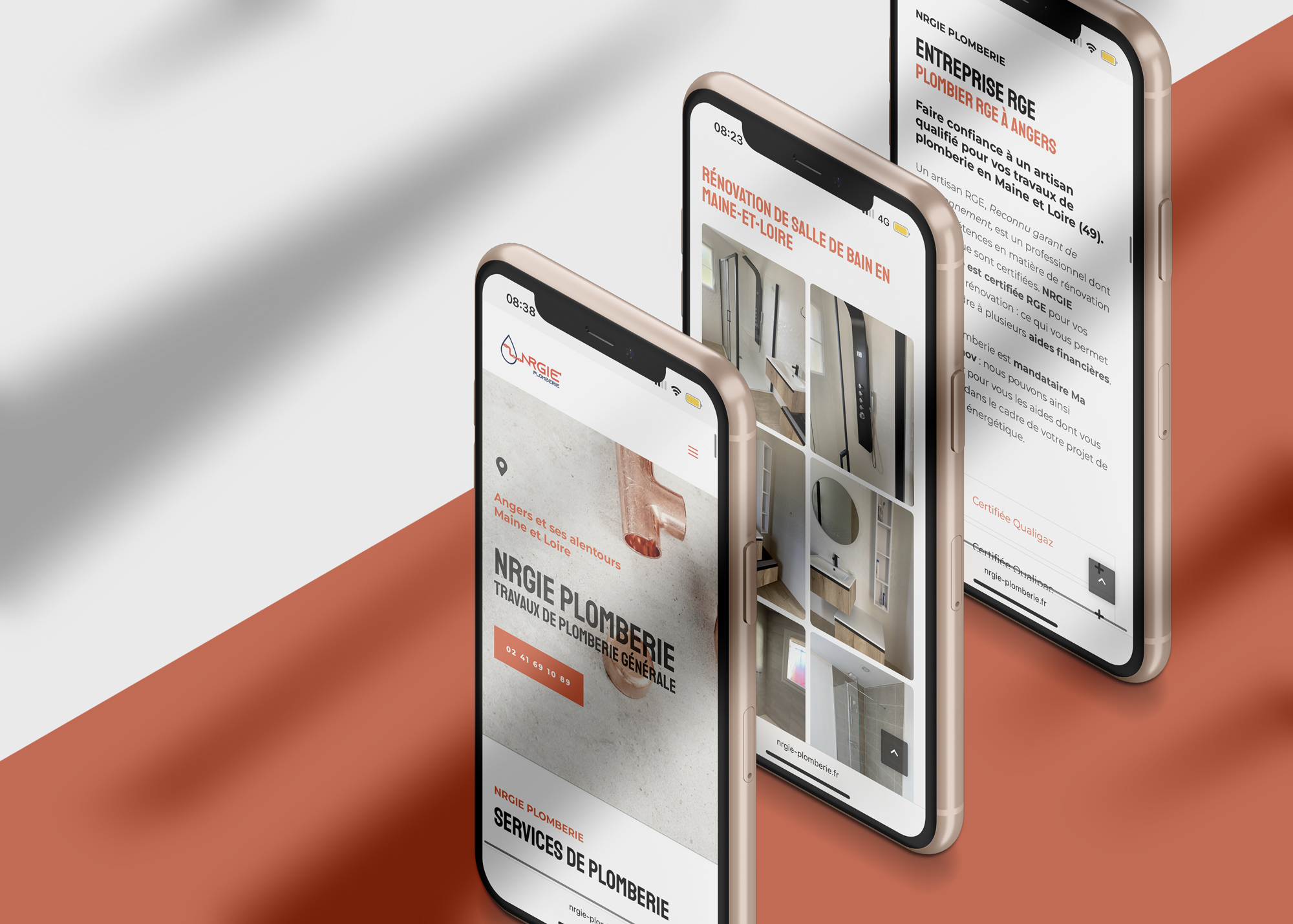 Création site web plombier Angers