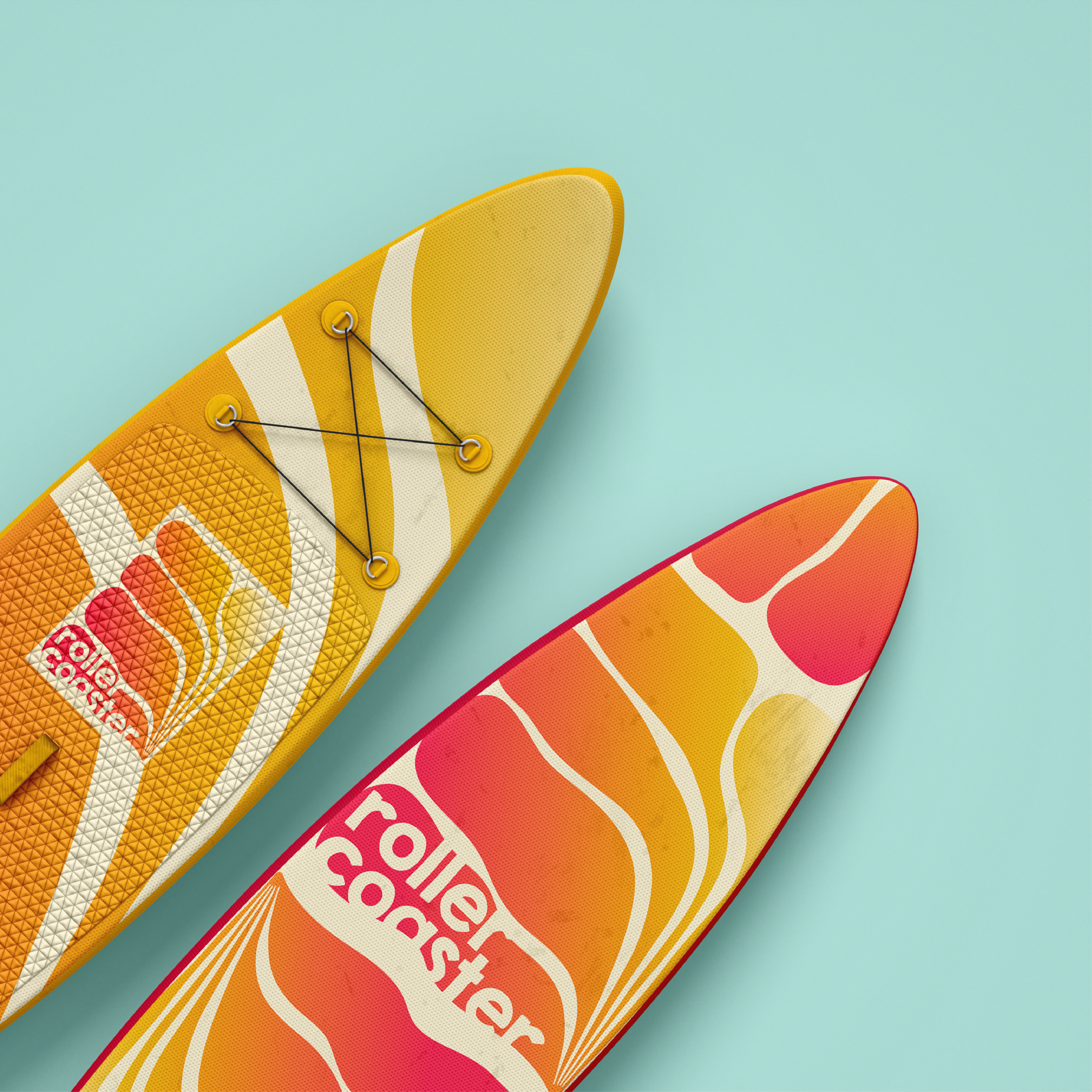 Branding design planche de surf Cartographie thermique