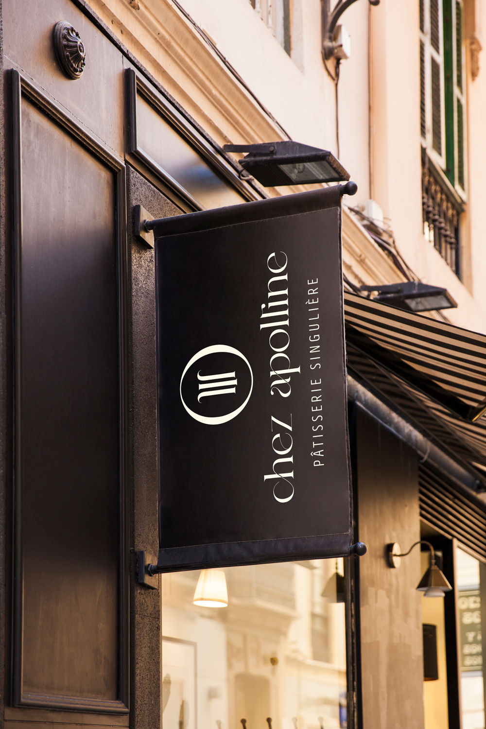 Enseigne | Inspi branding - Chez Apolline - Pâtisserie | Création d'identité visuelle à Angers