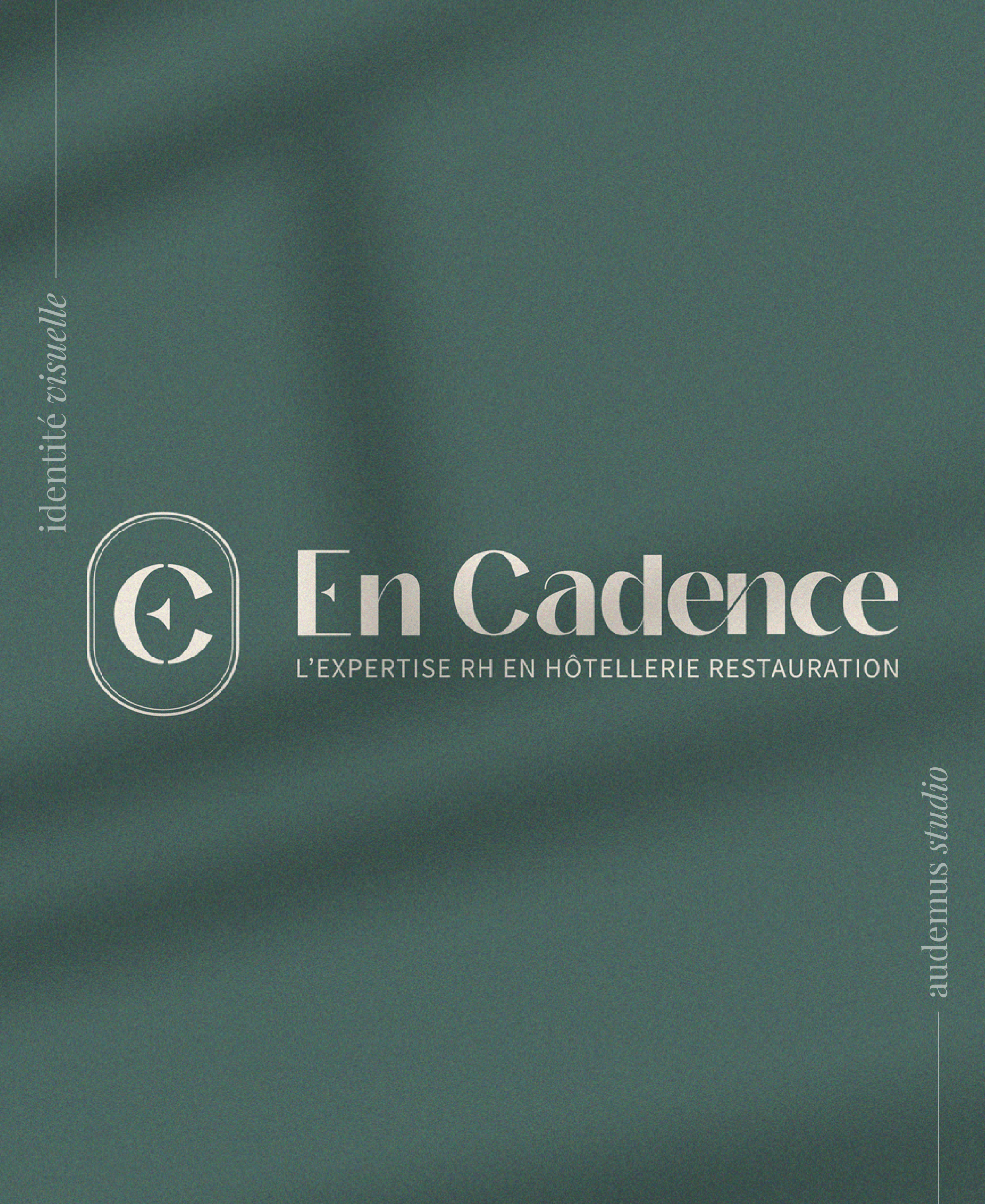 Création logo typographique élégant bleu et vert