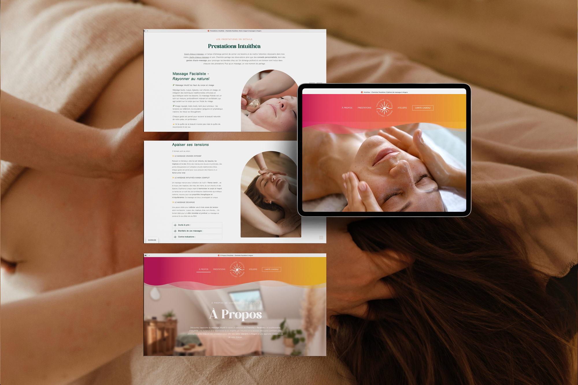 site internet masseuse facialiste Angers