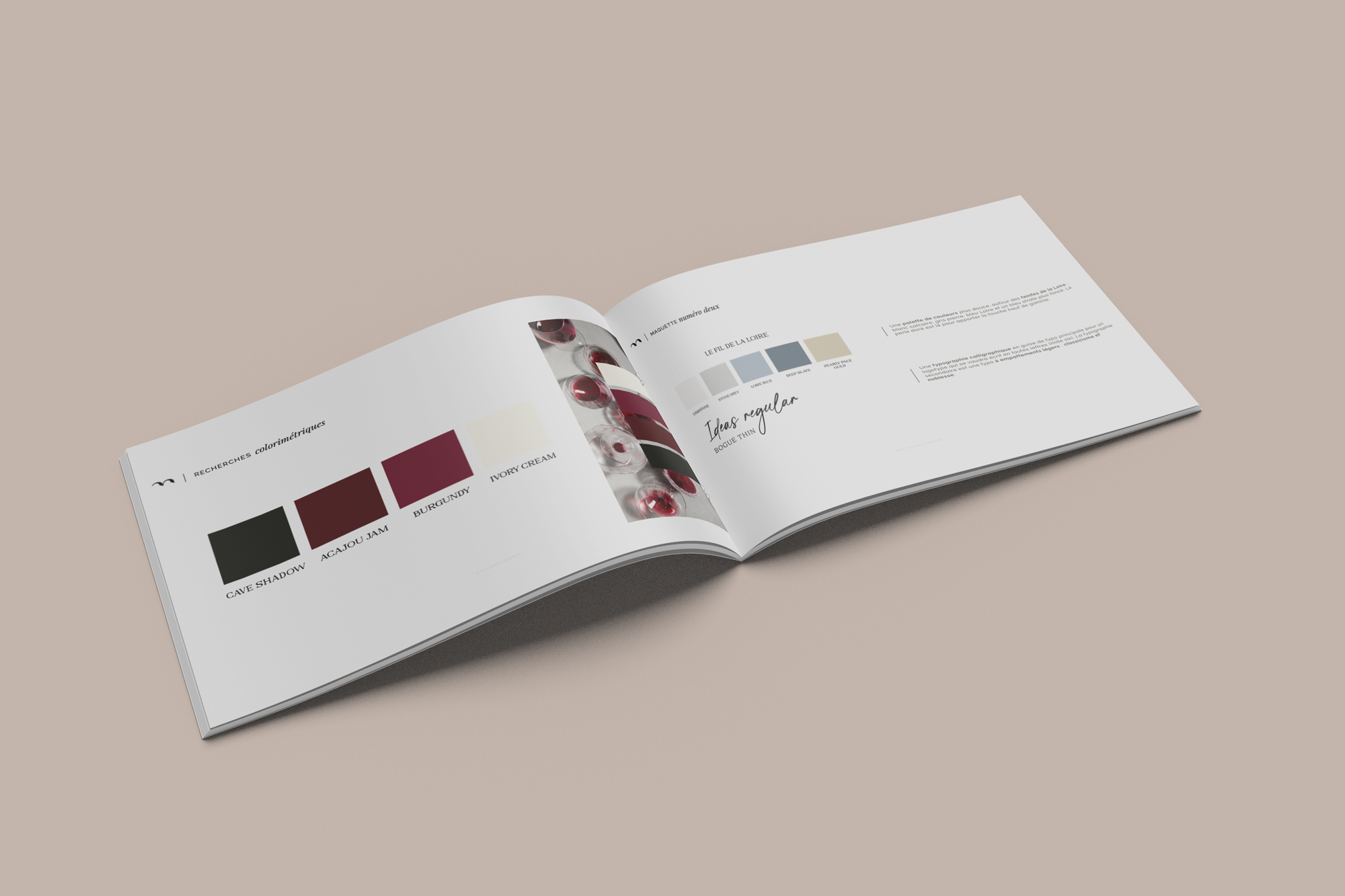 Dossier de recherches graphiques - logo cave à vins Loire