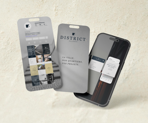 Direction artistique digitale à Angers — Projet District | Audemus Studio