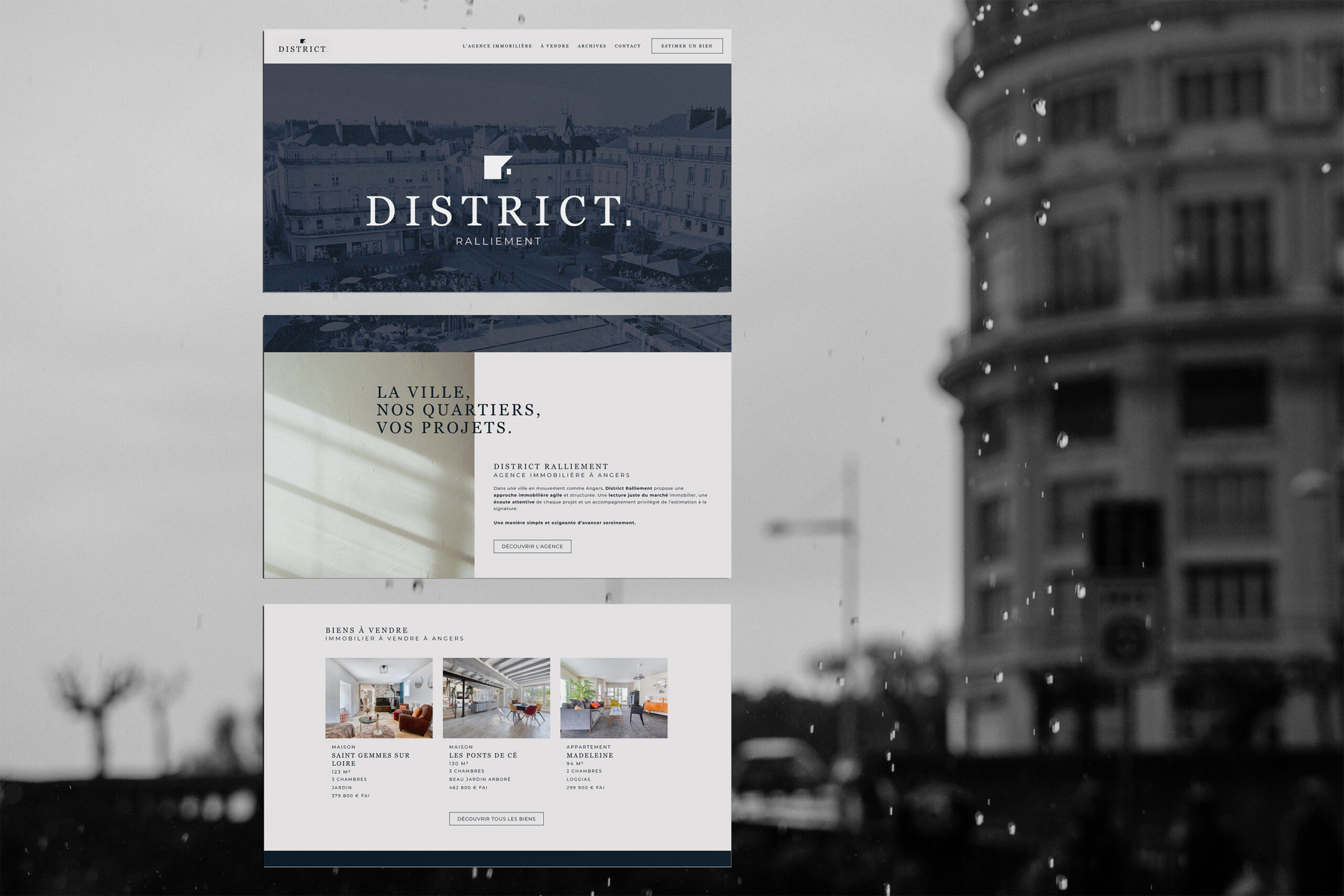 Site vitrine Wordpress pour agence immobilière avec un positionnement haut de gamme - Angers